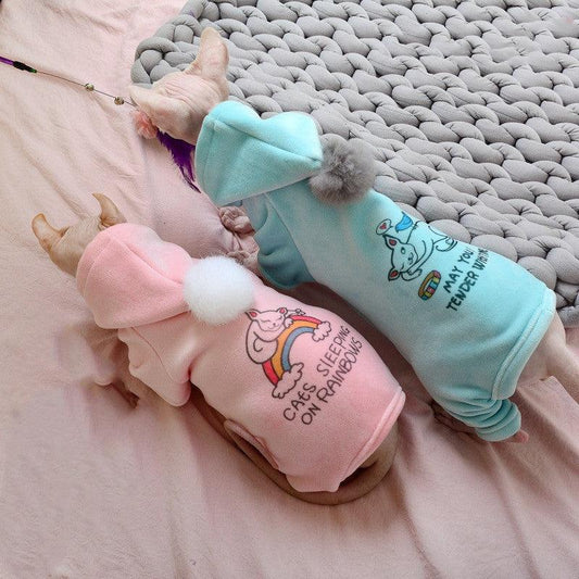 Luxury Cat and Dog sweater with Arctic Fox Fur 