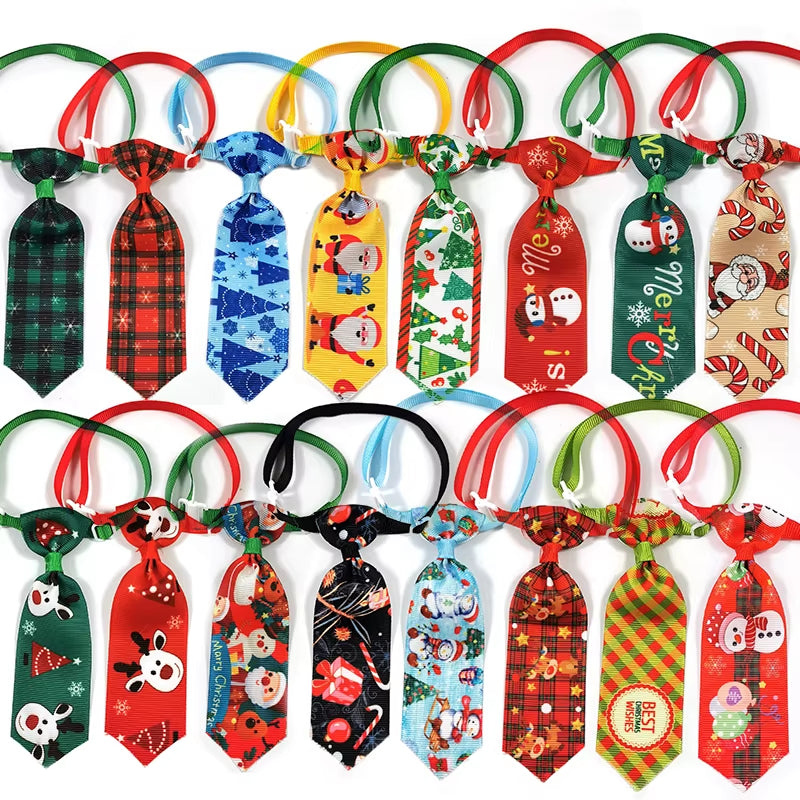 30/50Pcs Christmas Pet Dog Bowties Ties Small Dog Puppy Bowties Necktie Dog Christmas Bowtie Grooming Accessories