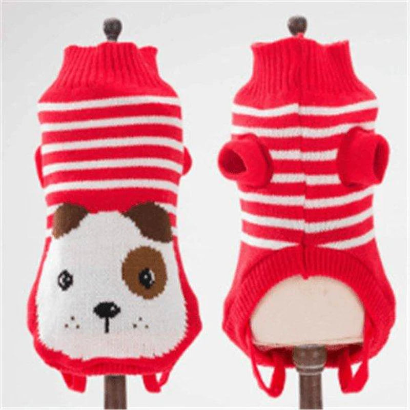 Cozy Woolen Pet Sweater - Stylish and Warm Dog Clothes for All Seasons