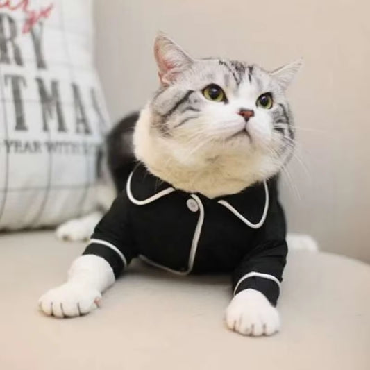 Stylish Cat Pajamas Soft Breathable Pet Clothes for Small Dogs Shirt Puppy Pet Apparel Dog Clothes
