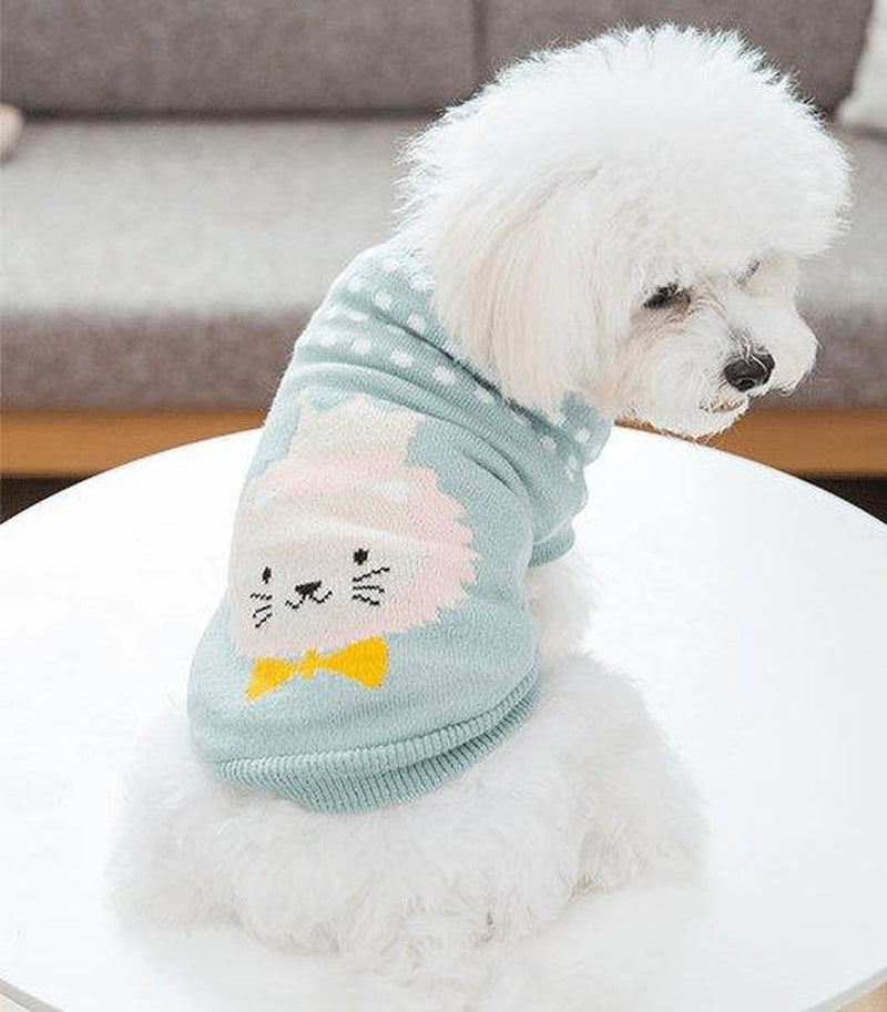 Cozy Woolen Pet Sweater - Stylish and Warm Dog Clothes for All Seasons