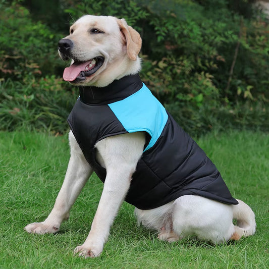 Waterproof Pet Dog Puppy Vest Jacket Winter Warm Dog Clothes Pet Padded Vest Back Zipper Jacket Coat for Small Medium Large Dogs
