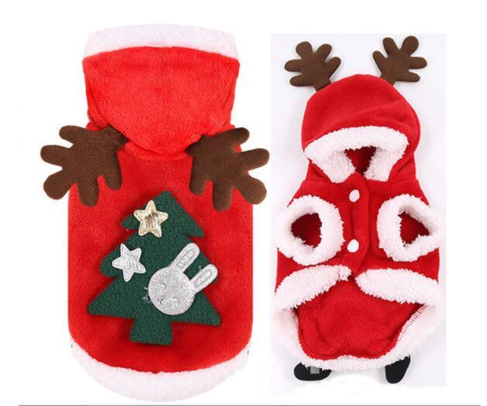 Festive Santa Claus Dog Costume for Small Dogs 
